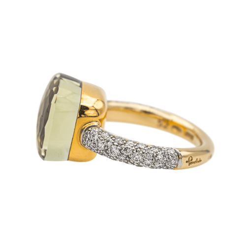 Bague 52 Pomellato Nudo - Bague en or rose avec prasiolite et diamants 58 Facettes 4174060RV
