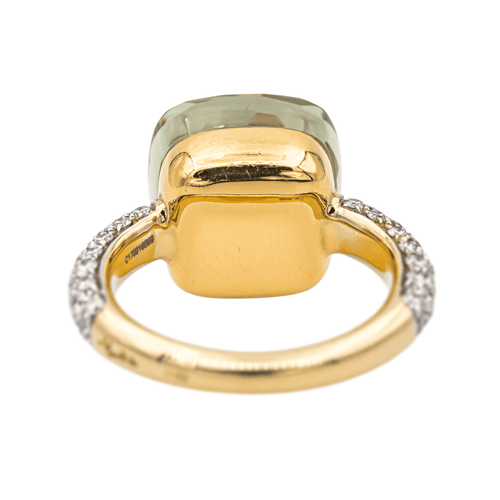 Bague 52 Pomellato Nudo - Bague en or rose avec prasiolite et diamants 58 Facettes 4174060RV