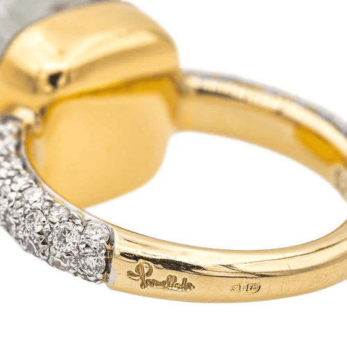 Bague 52 Pomellato Nudo - Bague en or rose avec prasiolite et diamants 58 Facettes 4174060RV