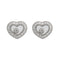 Boucles d'oreilles Chopard Happy Diamonds - Boucles d'oreilles cœur en or blanc et diamants 58 Facettes 4173784RV
