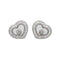 Boucles d'oreilles Chopard Happy Diamonds - Boucles d'oreilles cœur en or blanc et diamants 58 Facettes 4173784RV