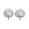 Boucles d'oreilles Chopard Happy Diamonds - Boucles d'oreilles cœur en or blanc et diamants 58 Facettes 4173784RV