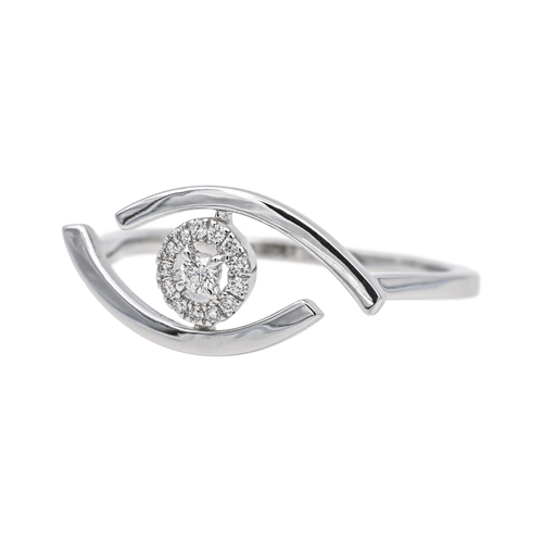 Bague 53.5 Messika Lucky Eye - Bague en or blanc et diamants 58 Facettes 4098659RV