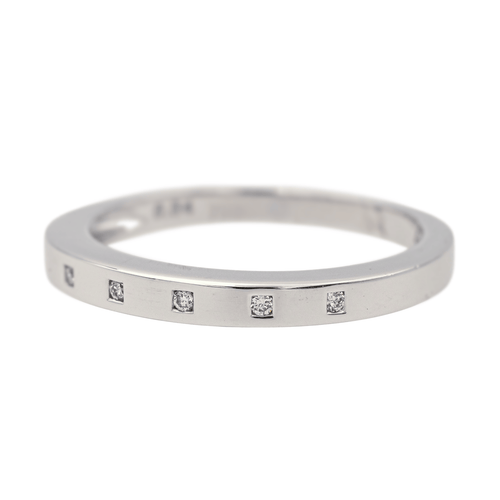 Bague 54 Alliance - Bague en or blanc diamant 58 Facettes 4098646RV