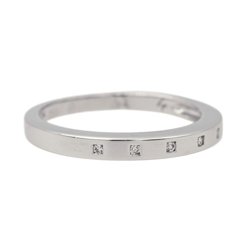 Bague 54 Alliance - Bague en or blanc diamant 58 Facettes 4098646RV
