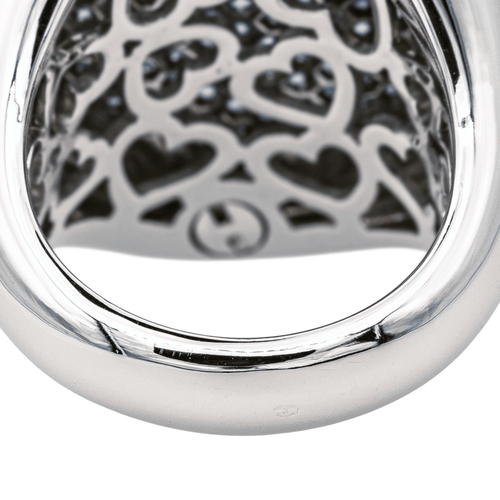 Bague 54 Pasquale Bruni - Bague en or blanc, quartz, diamants et saphirs 58 Facettes 3785007CN
