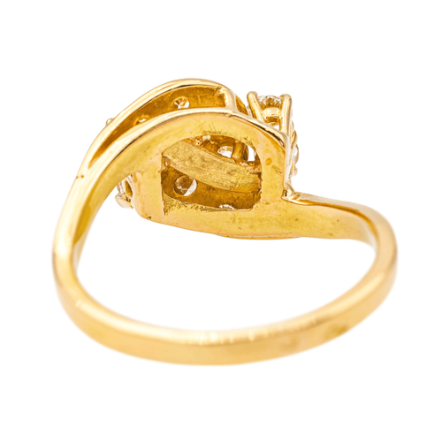 Bague 56 Bague en or jaune 18 carats sertie de diamants 58 Facettes 578214CD