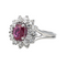 Bague 49 Bague Pompadour en or blanc 18 carats avec rubis et diamants 58 Facettes 3905084CN