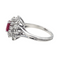Bague 49 Bague Pompadour en or blanc 18 carats avec rubis et diamants 58 Facettes 3905084CN