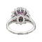 Bague 49 Bague Pompadour en or blanc 18 carats avec rubis et diamants 58 Facettes 3905084CN