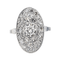Bague 55 Bague marquise en or blanc 18 carats et platine, diamants 58 Facettes 4097114CN
