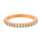Bague 53 Fred Force 10 - Bague demi-alliance en or rose et diamants 58 Facettes 4167001RV