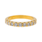 Bague 53 Bague demi-alliance en or jaune 18 carats et diamants 58 Facettes 4113262CN