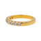 Bague 53 Bague demi-alliance en or jaune 18 carats et diamants 58 Facettes 4113262CN