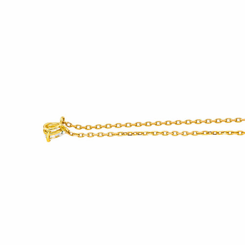 Collier Collier solitaire en or rose 18K avec diamant taille poire 58 Facettes 4248224CN
