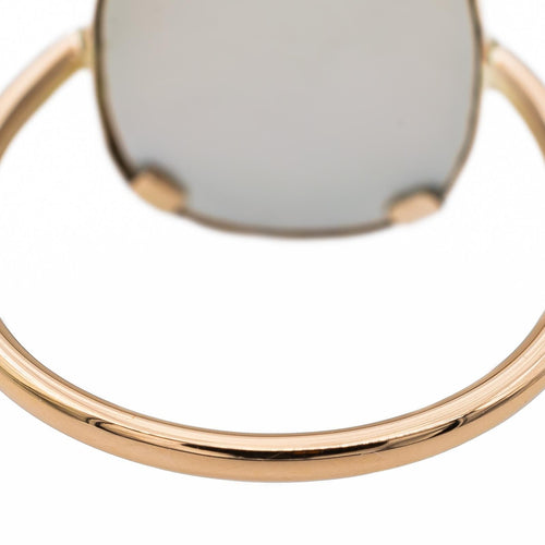 Bague 56 Ginette NY White Mop Antique - Bague en or rose 18 carats nacre 58 Facettes 2730190CN