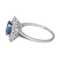 Bague 57 Bague Pompadour en or blanc avec saphir ovale et diamants 58 Facettes 4354722CN