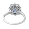 Bague 57 Bague Pompadour en or blanc avec saphir ovale et diamants 58 Facettes 4354722CN