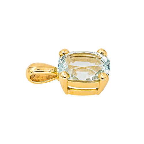 Pendentif Pendentif en or jaune et aigue-marine 58 Facettes 4377137RV
