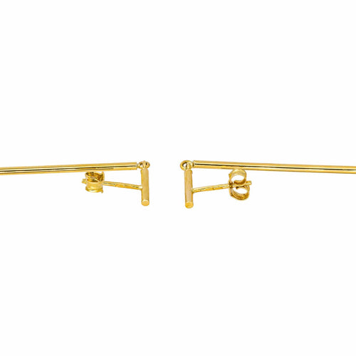 Boucles d'oreilles Boucles d’oreilles pendantes en or jaune 18 carats et topazes 58 Facettes 4377136RV