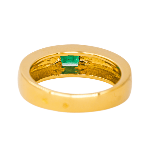 Bague 52 Bague Solitaire en or jaune émeraude 58 Facettes 4482533RV