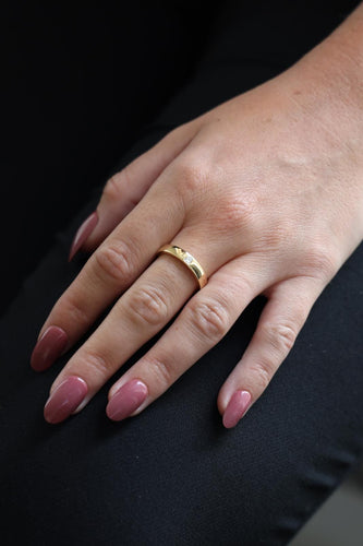 Bague Alliance - Bague en or jaune 18 carats et diamant 58 Facettes 1637055CN
