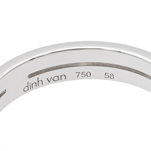 Bague 58 Dinh Van Seventies - Bague alliance en or blanc 58 Facettes 1649322CN