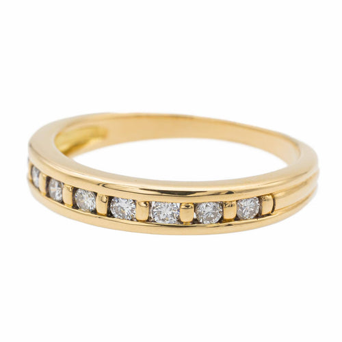 Bague 51 Bague demi-alliance en or blanc 18 carats et diamants 58 Facettes 1733143CN