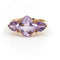 Bague 57.5 Bague cocktail en or jaune 18 carats et améthystes 58 Facettes 1931138CN