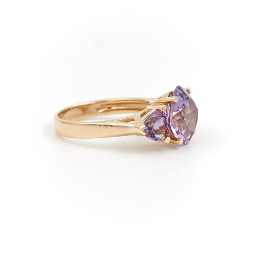 Bague 57.5 Bague cocktail en or jaune 18 carats et améthystes 58 Facettes 1931138CN