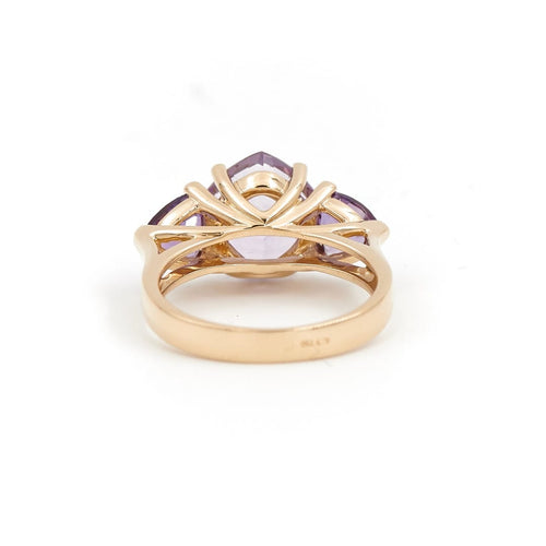 Bague 57.5 Bague cocktail en or jaune 18 carats et améthystes 58 Facettes 1931138CN