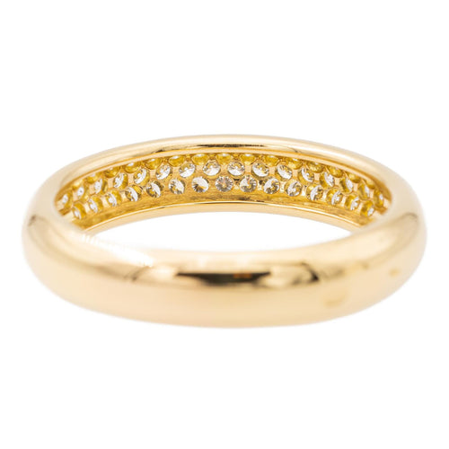 Bague 60 Bague pavée de diamants en or jaune 18 carats 58 Facettes 2309019CN