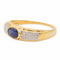 Bague 59 Bague en or jaune et or blanc 18 carats saphir et diamants 58 Facettes 2593579CD