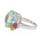 Bague 47 Bague cocktail en or blanc, béryl et pierres fines 58 Facettes 2673930CN
