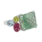 Bague 47 Bague cocktail en or blanc, béryl et pierres fines 58 Facettes 2673930CN
