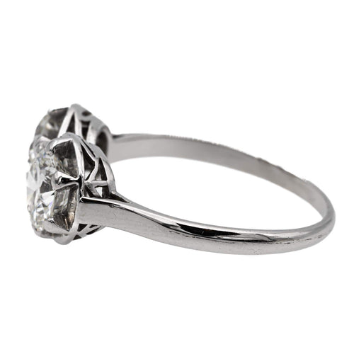 Bague 53 Bague Toi et Moi en platine 950 et diamants 58 Facettes 2735890CN
