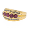 Bague 57 Bague rubis et diamants en or jaune 18 carats 58 Facettes 2763556CN