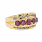 Bague 57 Bague rubis et diamants en or jaune 18 carats 58 Facettes 2763556CN