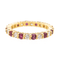 Bague 51 Alliance américaine - Bague en or jaune 18 carats, diamants et rubis 58 Facettes 2999661CN