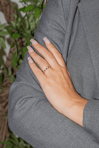 Bague 51 Alliance américaine - Bague en or jaune 18 carats, diamants et rubis 58 Facettes 2999661CN