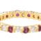Bague 51 Alliance américaine - Bague en or jaune 18 carats, diamants et rubis 58 Facettes 2999661CN