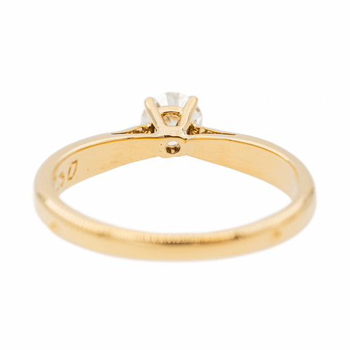 Bague 50 Bague solitaire en or jaune 18 carats avec diamant brillant 0,31 ct 58 Facettes 3172811RV