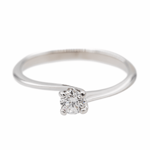 Bague 51 Bague solitaire en or blanc 18 carats avec diamant 58 Facettes 3227153CN