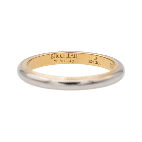Bague 62 Buccellati Eternelle Fedi - Bague alliance en or blanc et jaune 58 Facettes 3429439CN