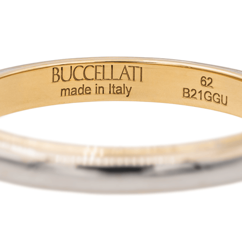 Bague 62 Buccellati Eternelle Fedi - Bague alliance en or blanc et jaune 58 Facettes 3429439CN