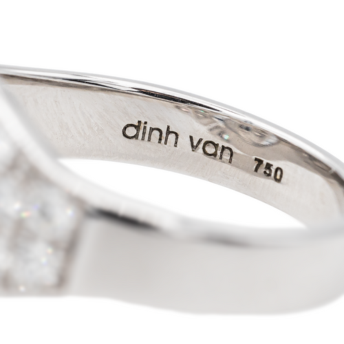 Bague 57 Dinh Van Menottes - Bague en or blanc 18 carats et diamants 58 Facettes 3616727RV