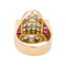 Bague 52 Bague Tank en or jaune, platine, diamants et rubis 58 Facettes 3675695CN