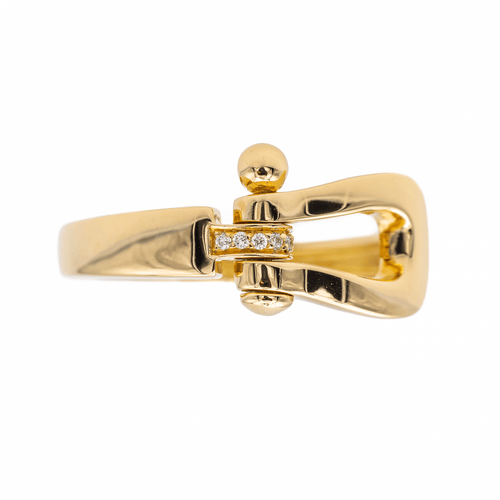 Bague 52.5 Fred Force 10 - Bague en or rose pavée de diamants 58 Facettes 3629867RV
