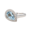 Bague 53 Bague en or blanc, aigue-marine et diamants 58 Facettes 3655097CN