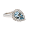Bague 53 Bague en or blanc, aigue-marine et diamants 58 Facettes 3655097CN